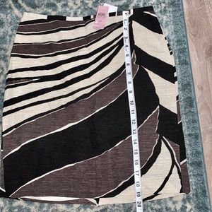 🆕Ann Taylor Silk Skirt Brown & Cream